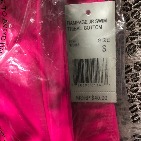 Rampage Rise & Shine Hipster Bikini Bottom-Pink - Picture 7 of 7